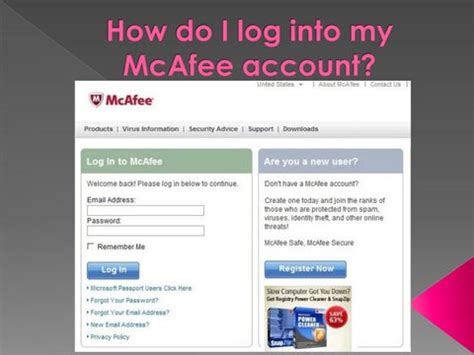 how do i log into my mcafee account|McAfee Account.